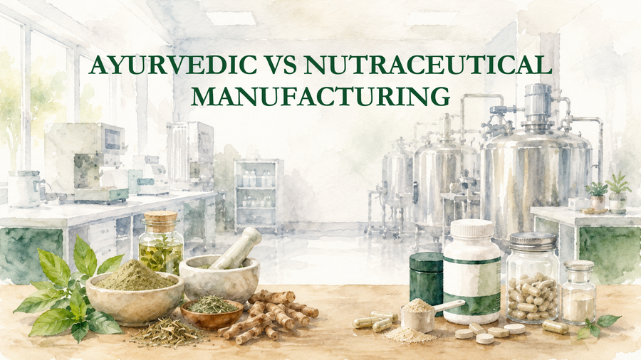 Ayurvedic vs Nutraceutical Manufacturing: Understanding the Key Differences