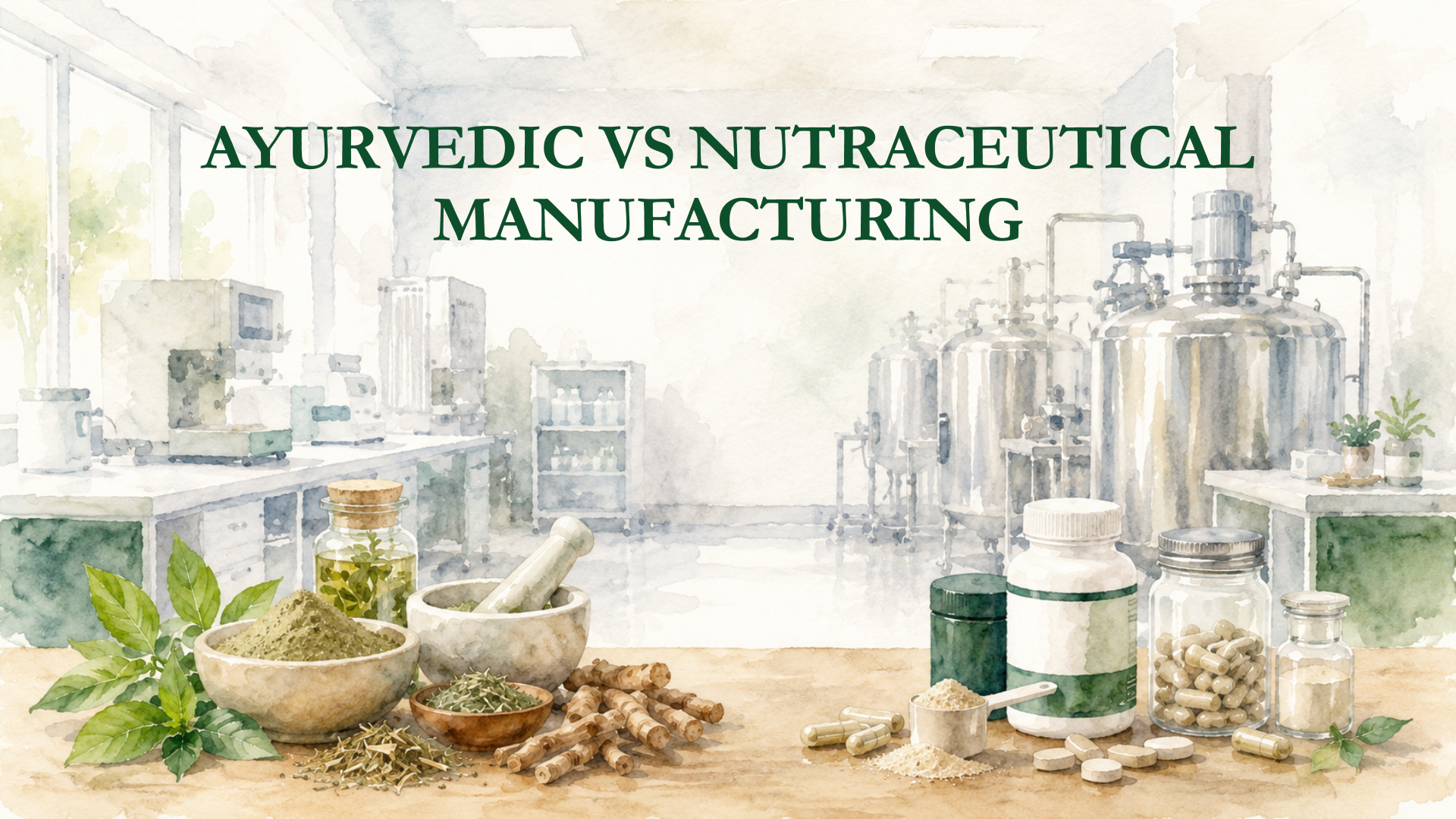 Ayurvedic vs Nutraceutical Manufacturing: Understanding the Key Differences