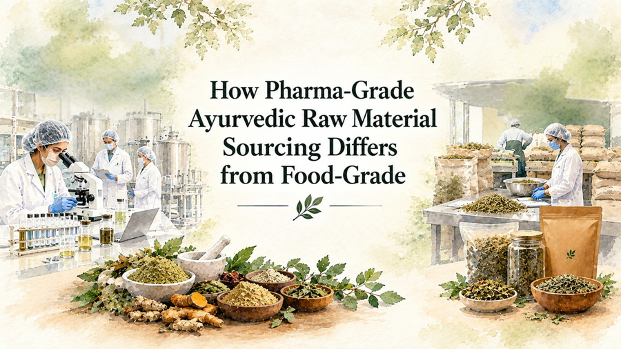 How Pharma-Grade Ayurvedic Raw Material Sourcing Differs from Food-Grade