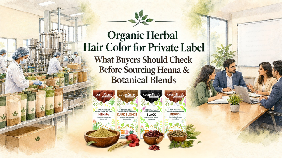 Organic Herbal Hair Color for Private Label: What Buyers Should Check Before Sourcing Henna & Botanical Blends
