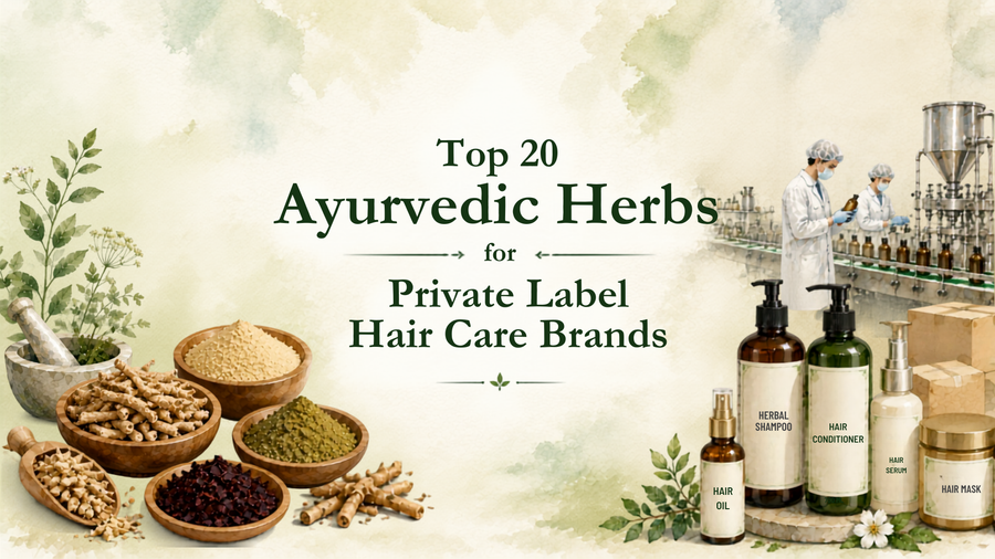 Top 20 Ayurvedic Herbs for Private Label Hair Care Brands