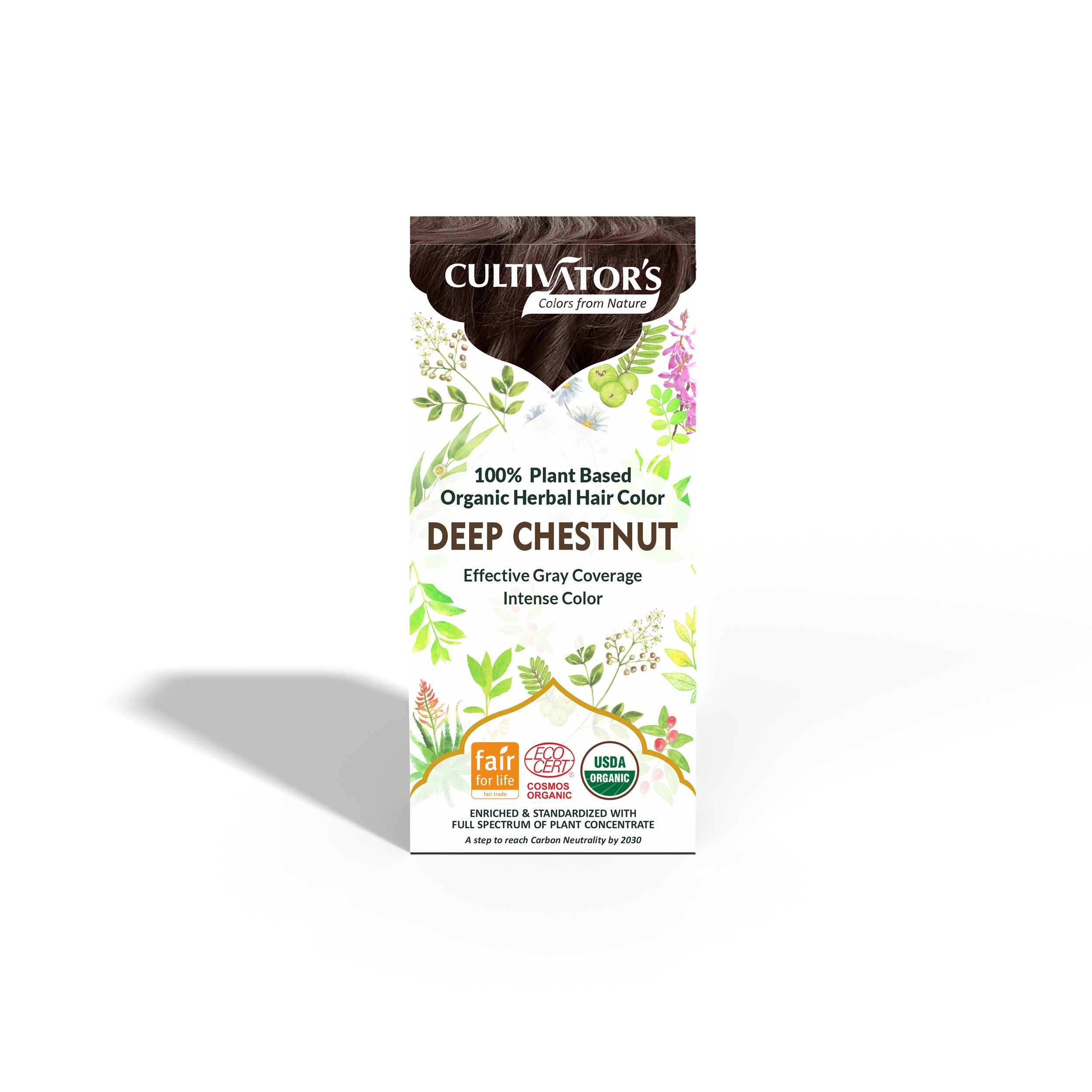 Organic Herbal Hair Color - DEEP CHESTNUT