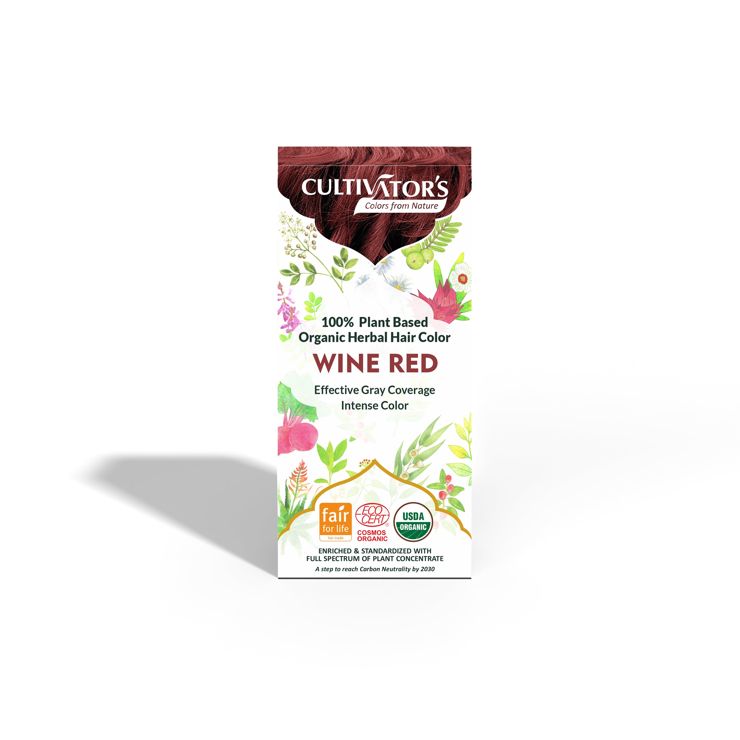Organic Herbal Hair Color - WINE RED