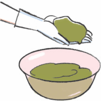 Scoop onto palms