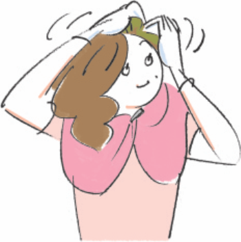 Start at the forehead